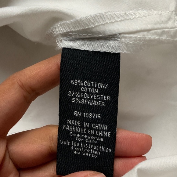 ZAC & RACHEL White Collar Button Down Shirt. Size M. - Picture 8 of 8